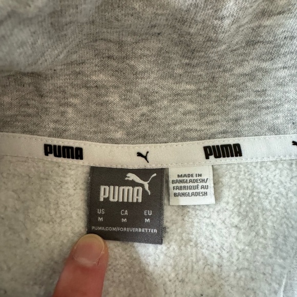 Puma women’s zip front sweatshirt in M color grey - Picture 2 of 5